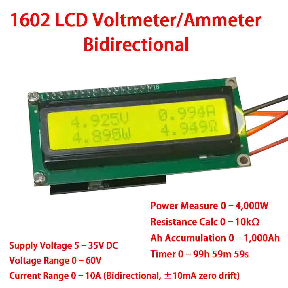 Lcd 1602 - DC 0-60V 10A 1602 LCD Multifunction