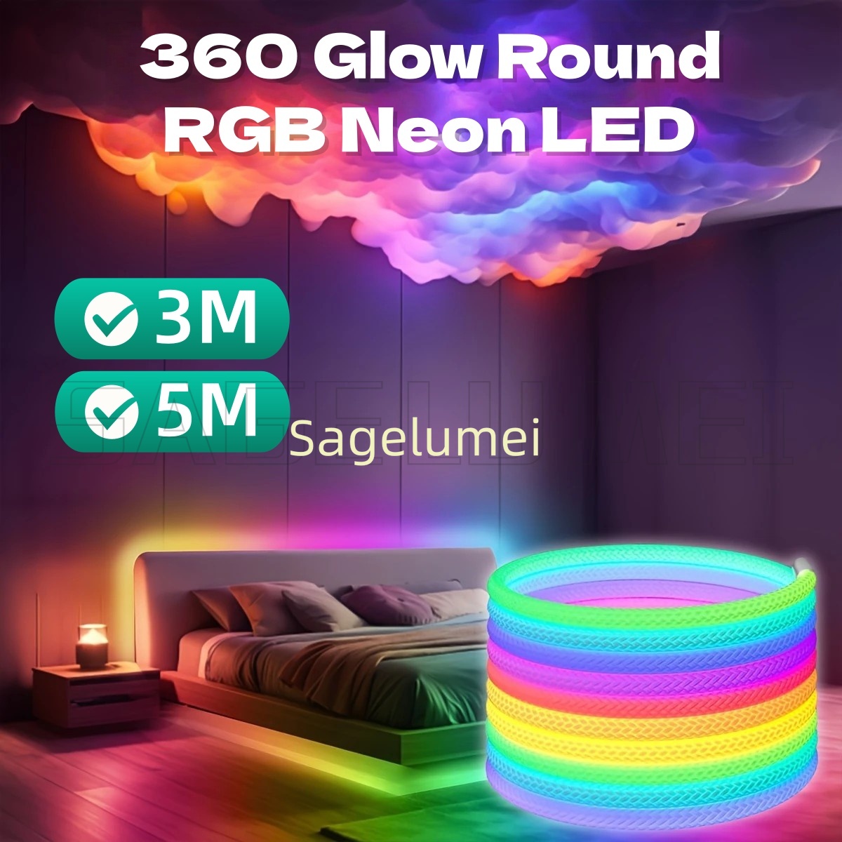 Ws2812B - 360 Glow Round RGB Neon LED
