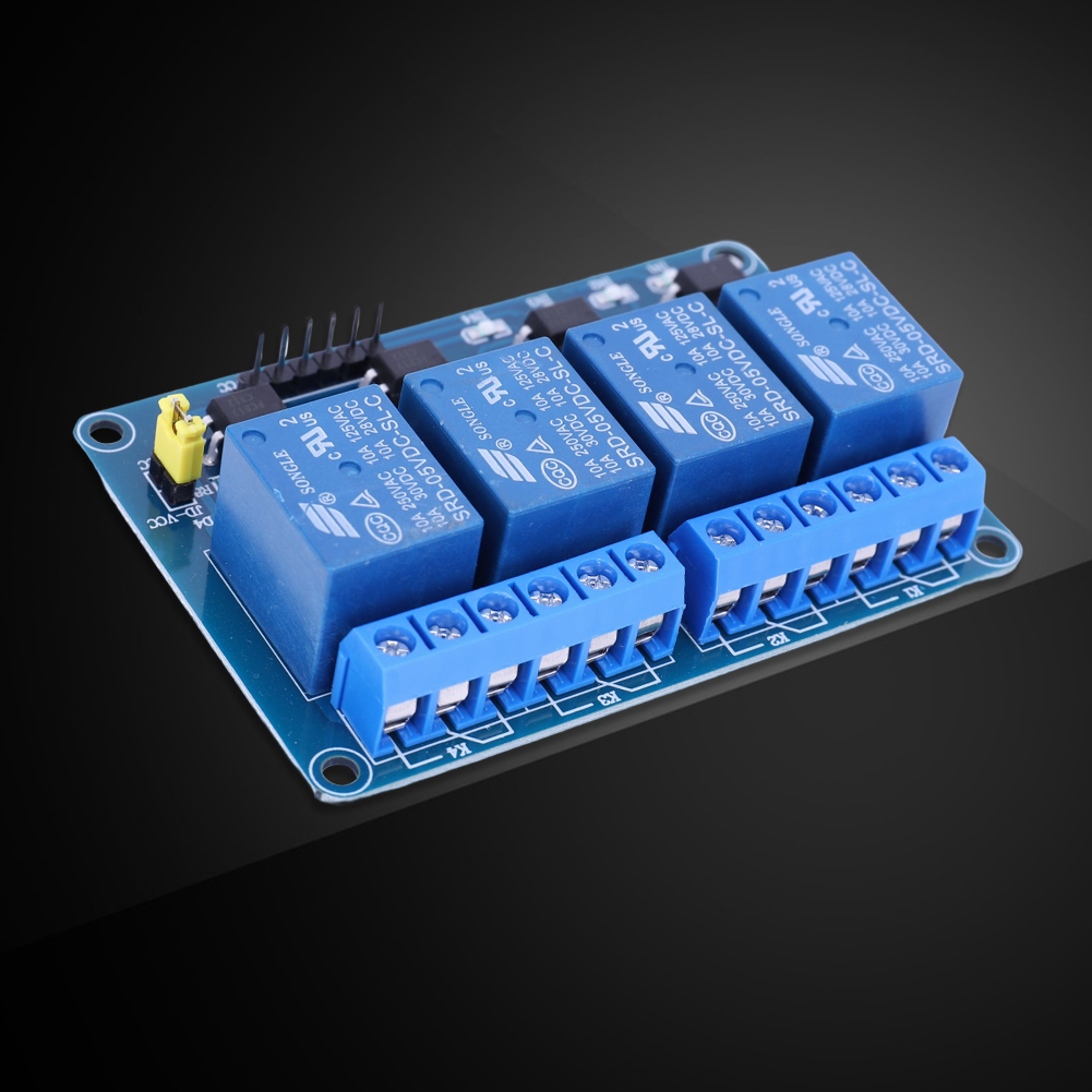 5V 12V 4 Channel Relay Board w - огляд і ціна Relay Module 4 Channel
