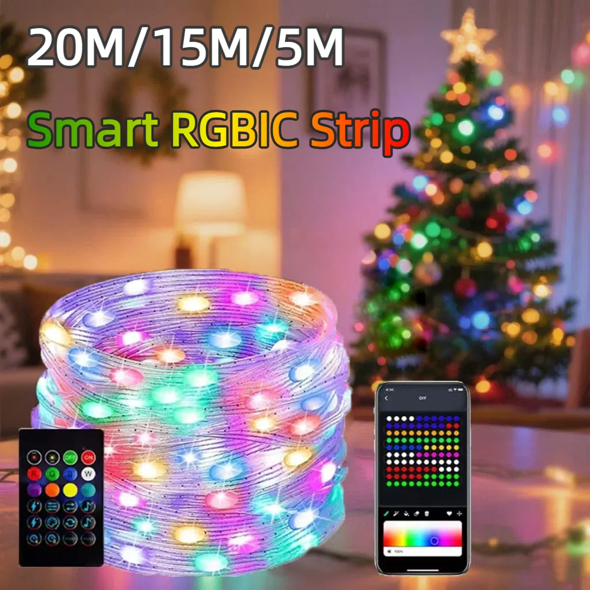 20M/10M/5M Smart USB 5V LED St - огляд і ціна Ws2812B