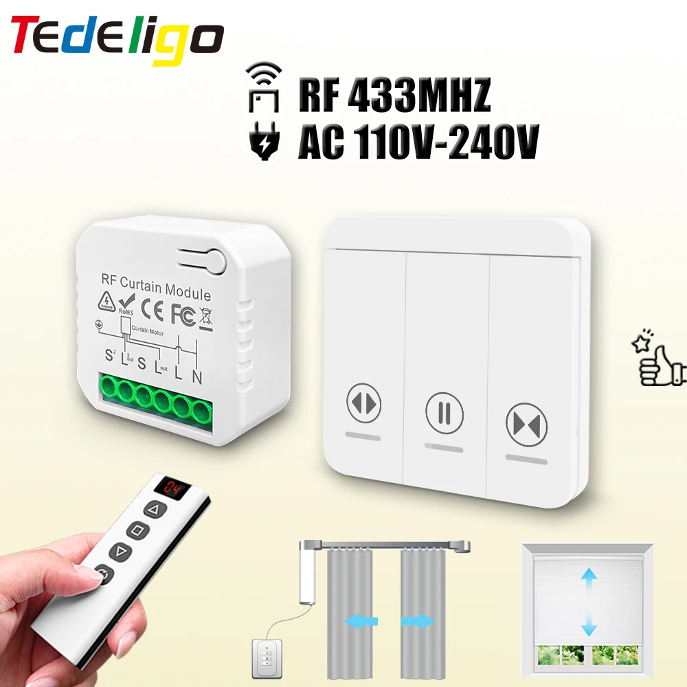 433 MHz RF Curtain Switch Modu - огляд і ціна Ir Remote Module