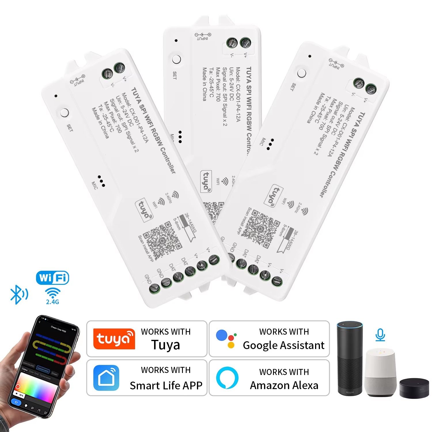 Tuya Wifi LED SPI RGBIC RGBWIC - огляд і ціна Ws2812B
