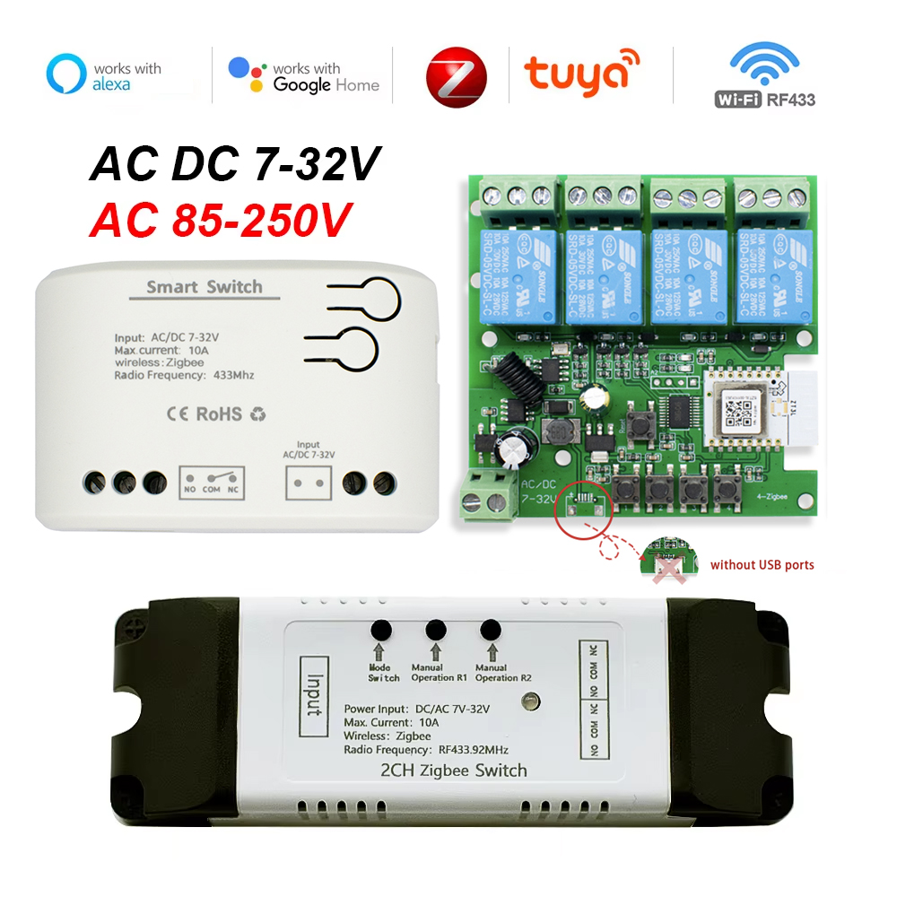 Tuya Zigbee Remote Control Sma - огляд і ціна Relay Module 4 Channel