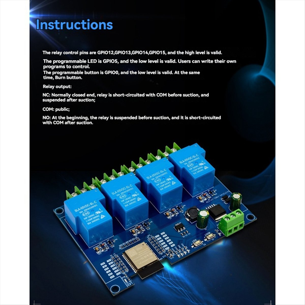 (AD11] 4 Channel Relay Module  - огляд і ціна Relay Module 4 Channel